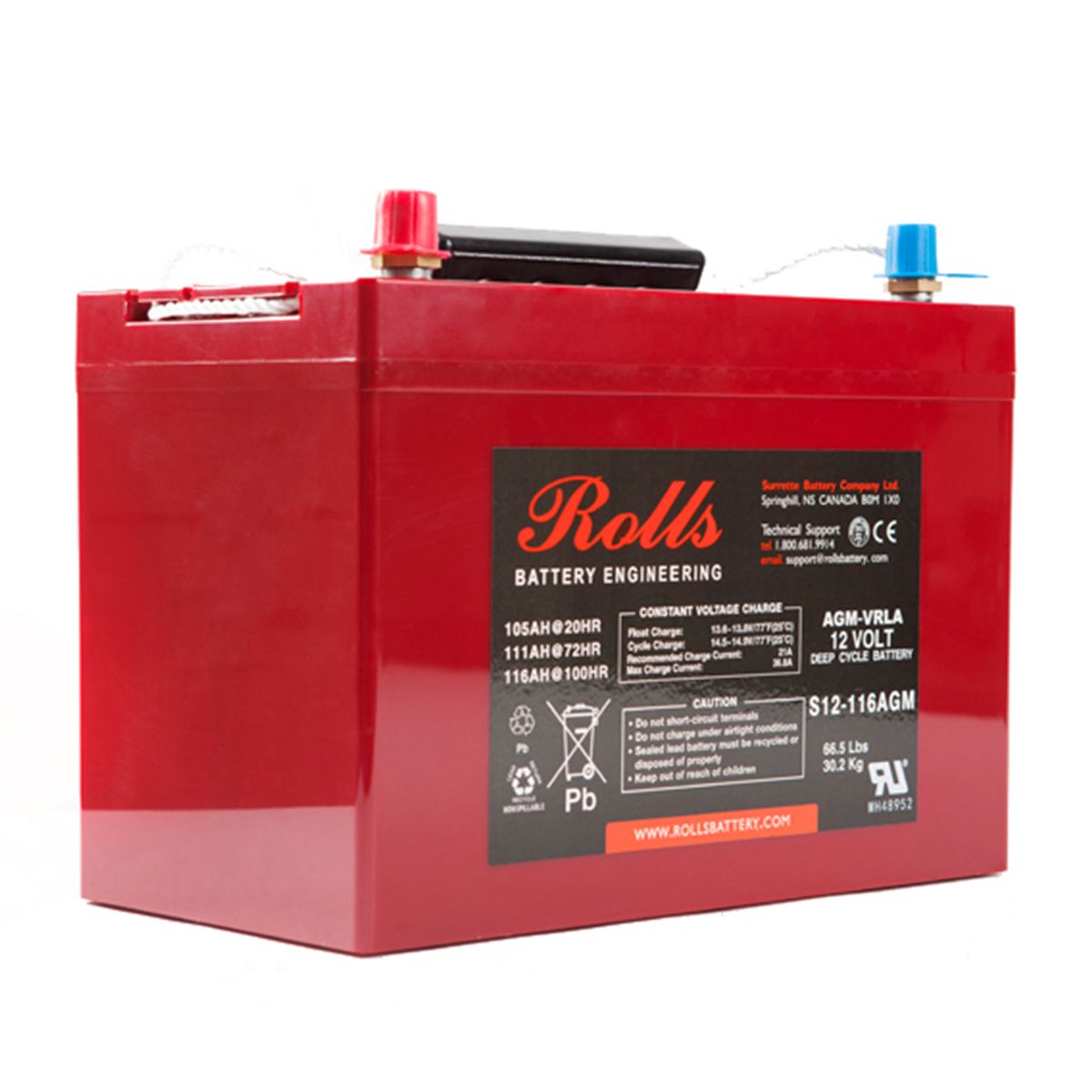 Rolls s12-116 Agm battery